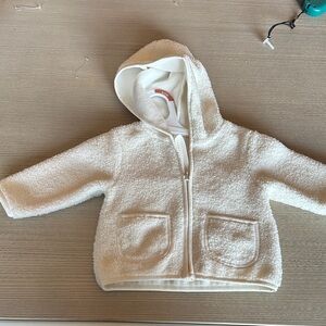 Tucker + Tate Cream Textured Boucle with fleece lining Cream Baby Jacket